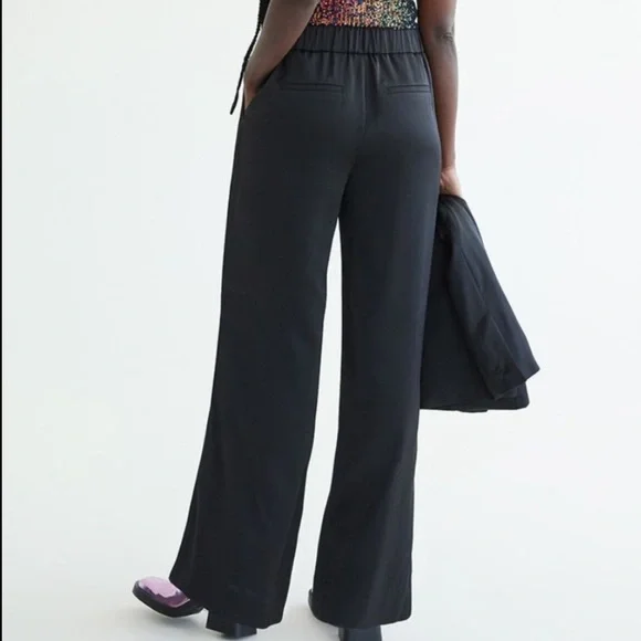 Reitmans Black Satin Trouser Dress Pants Size 8P New 29” inseam - Picture 2 of 10